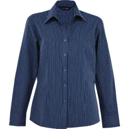 Ladies Quest Long Sleeve Blouse RoyalWhite